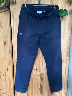 Lacoste Navy Crocodile Logo Joggers (size 4/ medium)